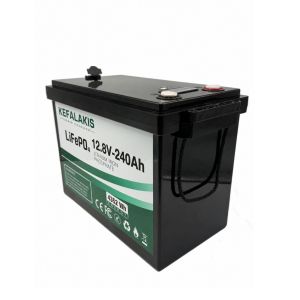 ΑΔΙΑΒΡΟΧΗ ΜΠΑΤΑΡΙΑ ΛΙΘΙΟΥ LiFePO4 12,8V / 240Ah